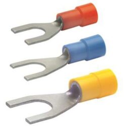 Détails visibles de Cosse à fourche isolée rouge 0,5-1 mm² M4 620C/4 pour Cosses de câble