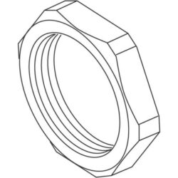 Contre-écrou M63 fileté hexagonal, configuration visible