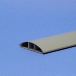 Goulotte de sol grise 12x52 mm, configuration visible