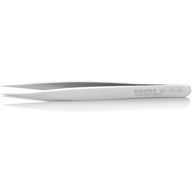 KNIPEX Brucelle de précision inox antimagnétique Brucelle de précision en inox antimagnétique 120 mm avec pointes fines droites