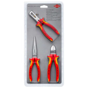 KNIPEX - Jeu électrique de 3 pinces VDE (11 06 160 + 70 06 160 + 26 16 200) - 00 31 30 BK V03