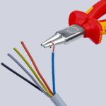 KNIPEX - Pince à becs ronds et courts VDE, chromée + gaines bi-matière, longueur 160mm - 22 06 160 – Image 4