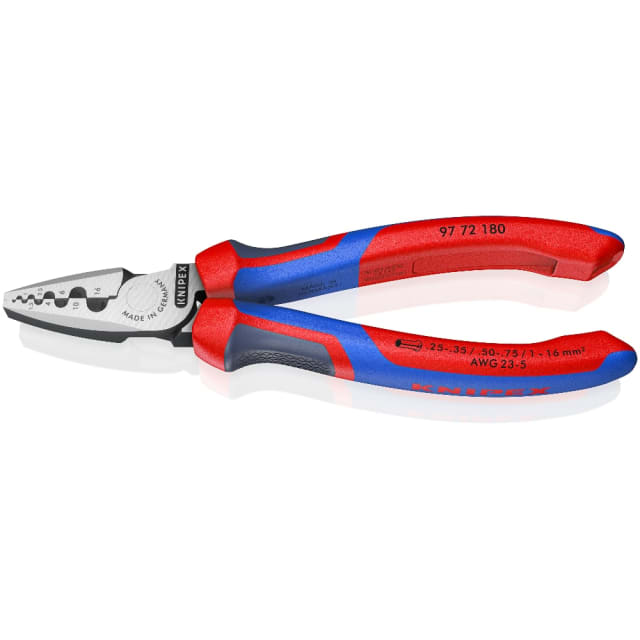 Pince à sertir pour embouts 0,25-16 mm² 180 mm 97 72 180 – Image 1