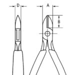 Pince coupante de côté électronique tête pointue 115 mm – Image 4