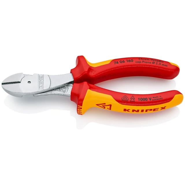 KNIPEX - Pince coupante de côté forte démultipl. VDE KNIPEX - Pince coupante de côté forte démultipl. VDE