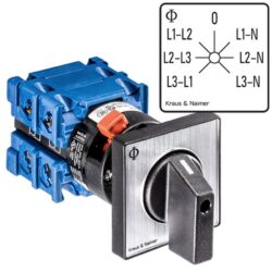 Détails visibles de Commutateur rotatif 0-6 positions 20A IP66 pour Sélecteurs industriels