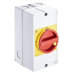 KRAUS & NAIMER - Arr. urg. - 3P 0-1 25A Boitier IP66/67 Man.Cadenas 1NO/1N - 70010392