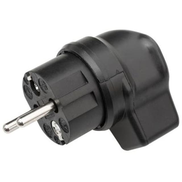 Kalthoff - Fiche équerre mâle caoutchouc 10/16A 250V avec terre latérale - 0341GUWI Kalthoff - Fiche équerre mâle caoutchouc 10/16A 250V avec terre latérale - 0341GUWI