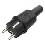 Kalthoff - Fiche mâle en caoutchouc 10/16A 250V avec terre latérale - 0442GT