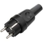 Kalthoff - Fiche mâle en caoutchouc10/16A 250V avec terre latérale - 0341GU