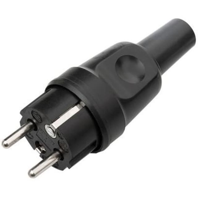 Kalthoff - Fiche mâle en caoutchouc10/16A 250V avec terre latérale - 0341GU Kalthoff - Fiche mâle en caoutchouc10/16A 250V avec terre latérale - 0341GU