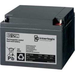 Batterie plomb étanche rechargeable 12V 26Ah BS129N avec bornes plates et boîtier noir