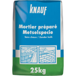 Mortier préparé sans chaux maçonnerie, configuration visible