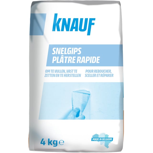 Knauf - Plâtre à durcissement rapide - Plâtre rapide -sac 4kg - 00094639 Knauf - Plâtre à durcissement rapide - Plâtre rapide -sac 4kg - 00094639
