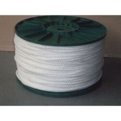Corde nylon tressée blanche diamètre 4 mm, configuration visible
