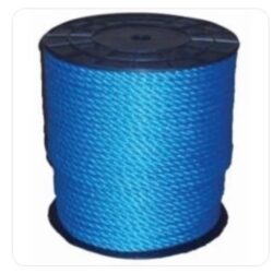 Corde polypropylène bleue torsadée 8 mm, configuration visible