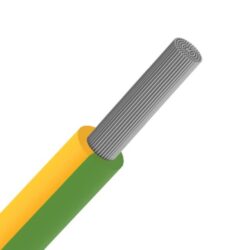 Fil PVC souple étamé vert/jaune 2,5 mm², configuration visible