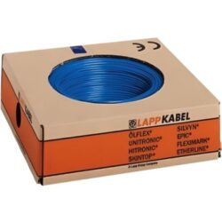 Fil électrique souple PVC bleu 6 mm², configuration visible