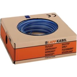 LAPP CABLE - VTBs H05V-K fil pvc souple 500v Eca 70°c bleu foncé/blanc 1mm² - 4510923/100