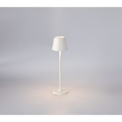 Lampe de table LED tactile blanche Julie, configuration visible