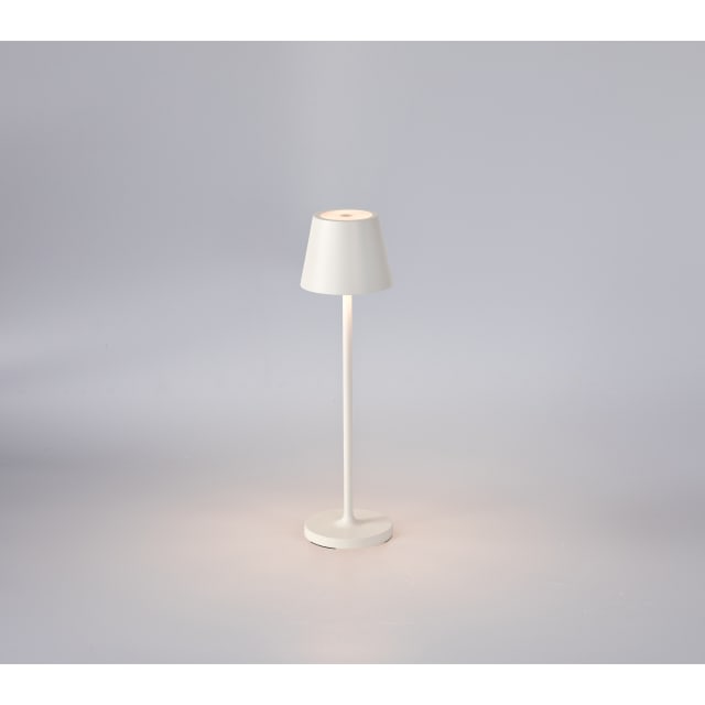 Lampe de table LED tactile blanche LEDLAB Lampe de table blanche à LED tactile avec pied fin et base ronde