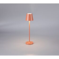 Détails visibles de Lampe de table LED rechargeable brique rouge Julie pour Plafonniers