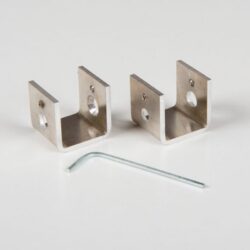 Clip métallique en U pour fixation murale de profilé LED alu up down avec vis et clé Allen