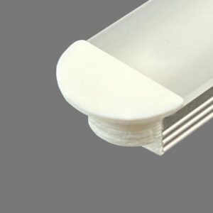 Embout blanc avec trou pour profilé SKAB 8x6