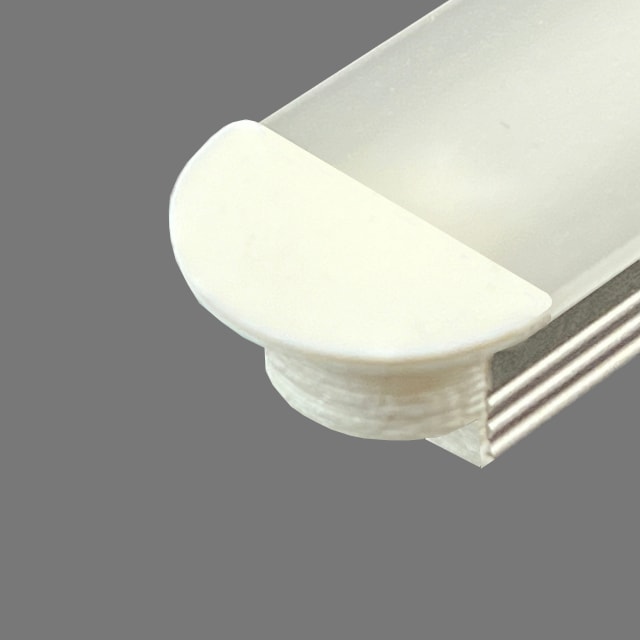 LEDLAB - MODEL 11 ENDCAP FOR SKAB PROFILE 8X6 - WHITE WITH HOLE - 003111258101 LEDLAB - MODEL 11 ENDCAP FOR SKAB PROFILE 8X6 - WHITE WITH HOLE - 003111258101