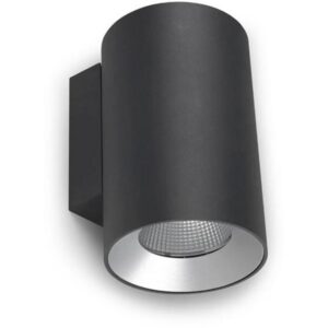 LEDS-C4 - Structure IP55 Cosmos Wall Fixture ø106 One Emission Aluminium Urban grey IK06 - 05-9952-Z5-CL