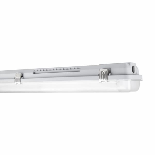LEDVANCE Réglette étanche IP65 T8 MT Réglette étanche IP65 pour tube LED T8 1500 mm avec diffuseur translucide et clips métalliques