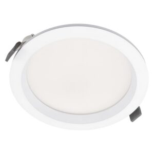 Downlight LED encastrable rond blanc opale 18W 4000K IP44