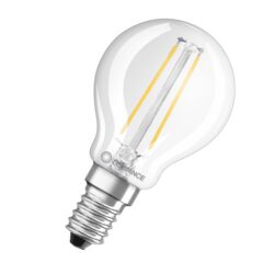 Ampoule LED filament sphérique E14 2,5W 827 transparente