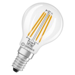 Détails visibles de Ampoule LED filament sphérique transparente E14 5,9 W pour Ampoules à filament