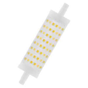 Ampoule LED R7s 15W 2700K dimmable avec culot linéaire et corps blanc à LEDs visibles