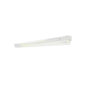 Réglette LED en saillie blanche de 1200 mm avec diffuseur opalin et câble d’alimentation visible