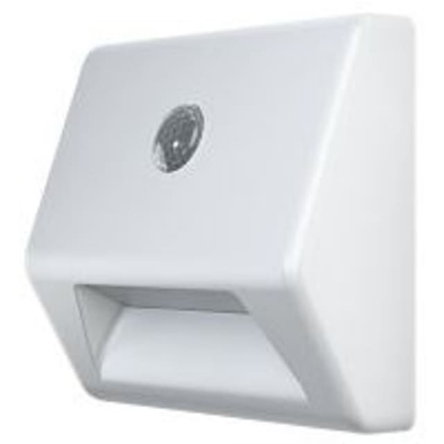 LEDVANCE Veilleuse escalier à piles Veilleuse blanche pour escalier avec détecteur de mouvement et sortie lumineuse orientée vers le bas