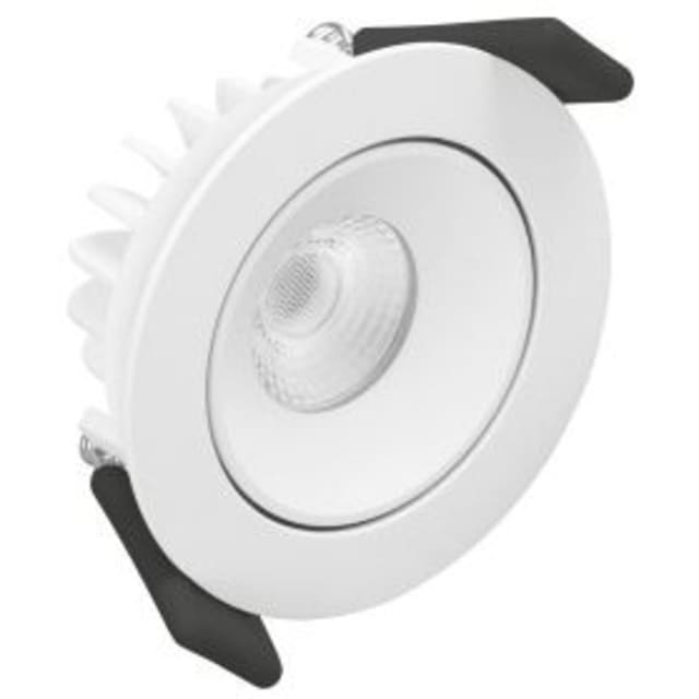 LEDVANCE spot encastrable ajustable LED blanc Spot encastrable LED blanc orientable 4,5 W 3000 K avec réflecteur central et ressorts de fixation noirs