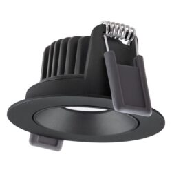 Détails visibles de Spot encastrable LED orientable noir dimmable IP20 8W pour Spots encastrés