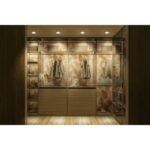 Spot encastrable orientable LED 6W blanc dans dressing avec éclairage IP65