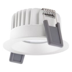 Détails visibles de Spot encastrable fixe LED 8W dimmable IP44 blanc pour Spots encastrés