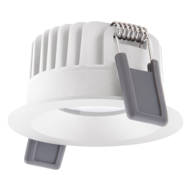 LEDVANCE Spot encastrable fixe LED Spot encastrable blanc rond LED 8W avec ressorts de fixation et diffuseur circulaire