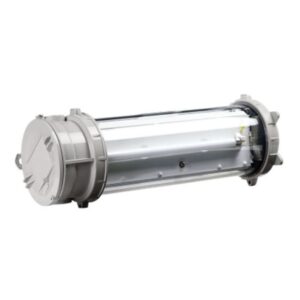 Réglette LED cylindrique antidéflagrante IP67 68 avec corps métallique transparent et embouts étanches