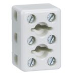 LEGRAND - Bloc de jonction porcelaine 3P et 2 trou de fixation 2.5mm² - 034335