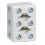 LEGRAND - Bloc de jonction porcelaine 3P et 2 trou de fixation 2.5mm² - 034335