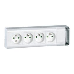 LEGRAND - Bloc multiprises 4x(2P+T)+int. 10/16A 250V blanc sans cordon - 050613