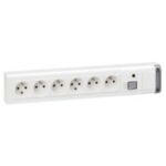 LEGRAND - Bloc multiprises 6x(2P+T)+int. 10/16A 250V blanc sans cordon - 050614