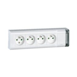 LEGRAND - Bloc multiprises stan 4x(2P+T) 10/16A 250V blanc sans cordon - 050610