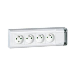 LEGRAND - Bloc multiprises stan 4x(2P+T) 10/16A 250V blanc sans cordon - 050610