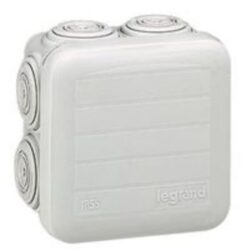 LEGRAND - Boîte carrée Plexo 65x65x40 IP 55 étanche - gris - 7 embouts - 092005